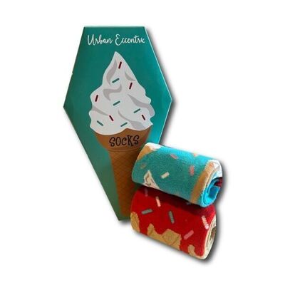 Set de regalo de calcetines de helado unisex