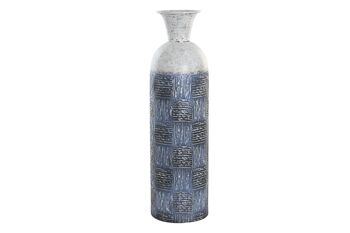 VASE METAL 15X15X50 MOSAIQUE BICOLORE JR206531 1