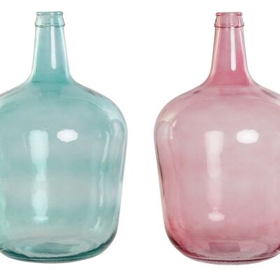 RECYCLED GLASS VASE 25X25X40 10 L, 2 COLOR 2 JR207909