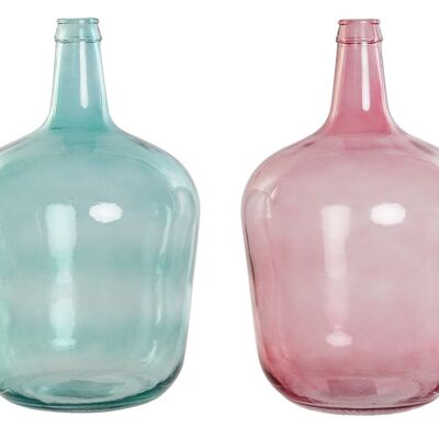 VASE AUS RECYCELTEM GLAS 25X25X40 10 L, 2 FARBEN 2 JR207909