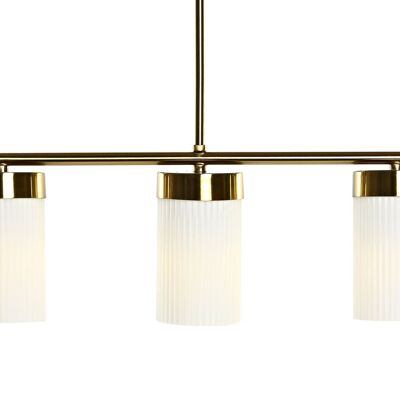 Lampada da Soffitto in Vetro Metallo 60X15X25 Oro LA195760