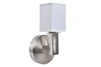 LAMPE APPLIQUÉE EN MÉTAL POLYESTER 12X10X22 ARGENT LA195763 5