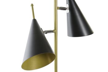 LAMPE DE TABLE MÉTAL 38X16X64 DOUBLE NOIR LA196508 3