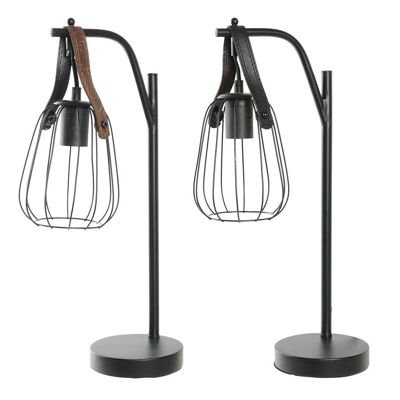 Lampada da tavolo in metallo Pu 24X14X47 2 Assortimento. LA196510