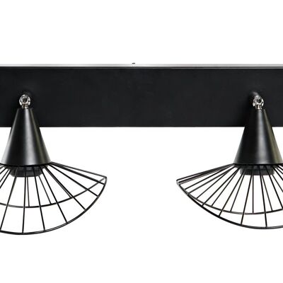 Lampada da Parete in Metallo 50X21X16 Nero LA196517