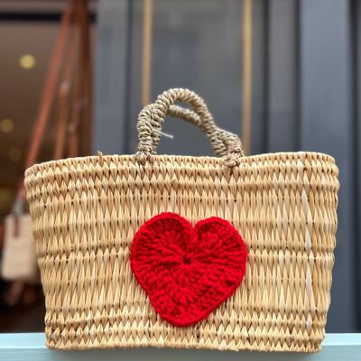 small basket with heart