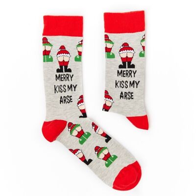 Unisex Merry Kiss My Ass Socken