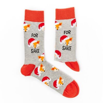 Unisex-Socken „Christmas For Fox Sake“.