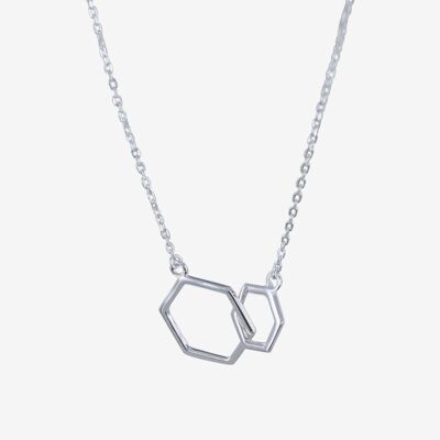 Twin Hexagons Necklace