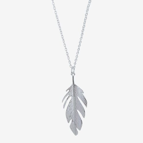 Large Feather Drop Necklace