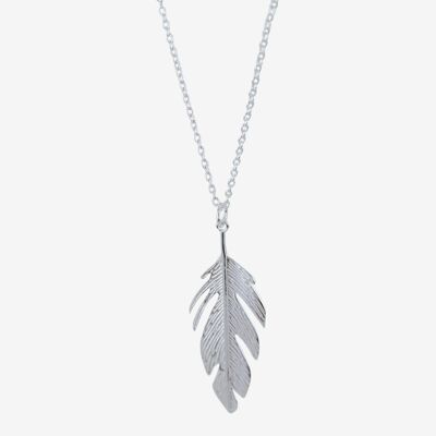 Large Feather Drop Necklace