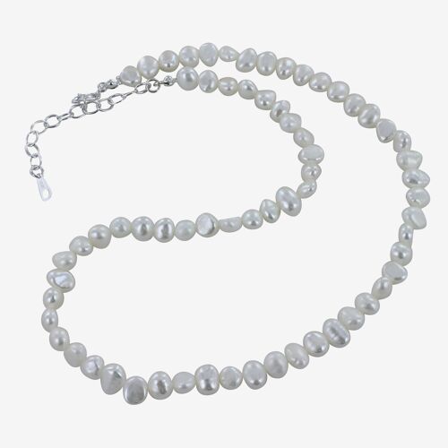 Large White Natural Pearl Necklae