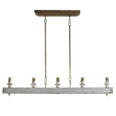 Fir Metal Ceiling Lamp 111.5X12X83 Aged LA203033