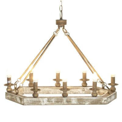 Fir Metal Ceiling Lamp 87X46X67.5 Aged LA203039