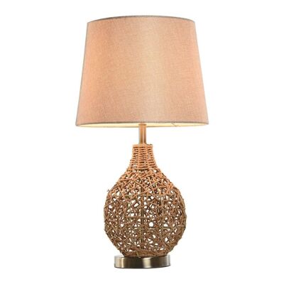 LAMPADA DA TAVOLO IN RATTAN LINO 33X33X60 BEIGE LA209274