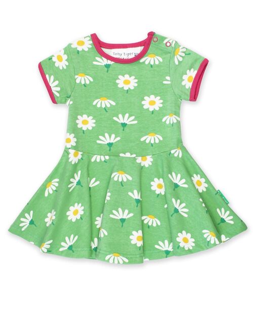 Kleid, kurze Ärmel, Bio Baumwolle mit Gänseblümchen-Print