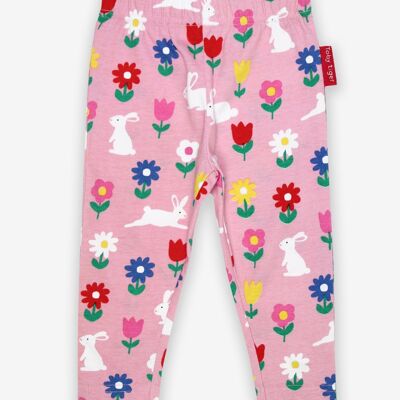 Leggings, 3/4 length made from organic cotton with rabbit print