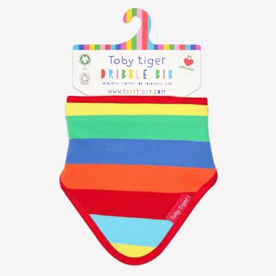 Organic baby towel with colorful stripes