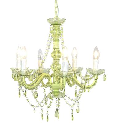 METAL ACRYLIC CEILING LAMP 51X51X100 GREEN LA203521