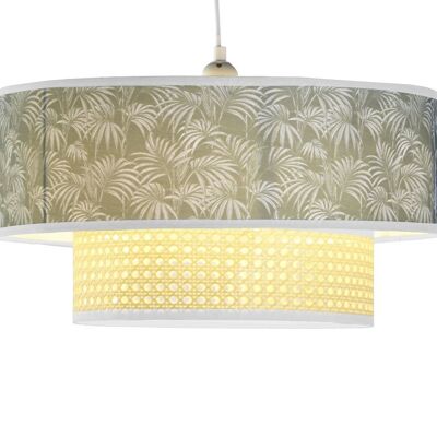 POLYESTER CEILING LAMP 46X46X25 GREEN PALM TREES LA203696