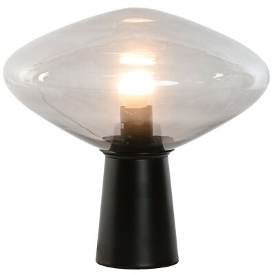 TABLE LAMP GLASS METAL 39X39X34 GRAY LA209421