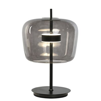 METAL GLASS TABLE LAMP 35X35X58 BLACK LA209423