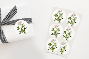 Sticker set 12 stickers cadeaux trèfle fleur sauvage rose 4