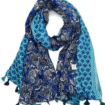 foulard motif feuille HH-127