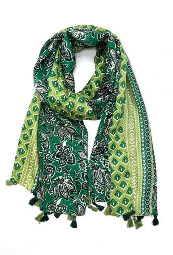 foulard motif feuille HH-127 4