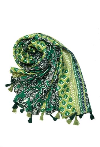 foulard motif feuille HH-127 5