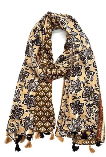 foulard motif feuille HH-127 10