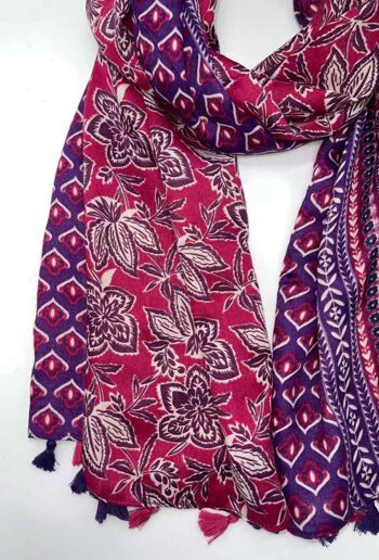 foulard motif feuille HH-127 22