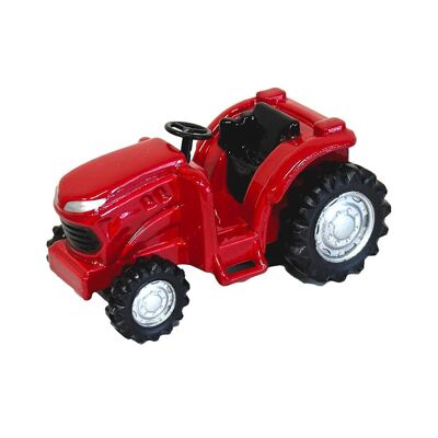 Modelo en miniatura de afilador fundido a presión de tractor rojo