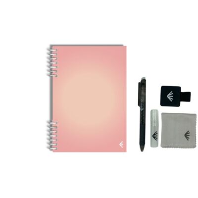 Cuaderno Reutilizable A5 - Corazón de Melocotón - Kit de Accesorios Incluido