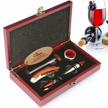 Mallette avec accessoires pour le vin MB-073