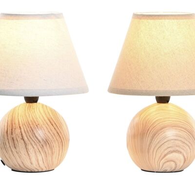 TABLE LAMP STONEWARE POLYESTER 20X20X25 2 ASSORTED. LA204467