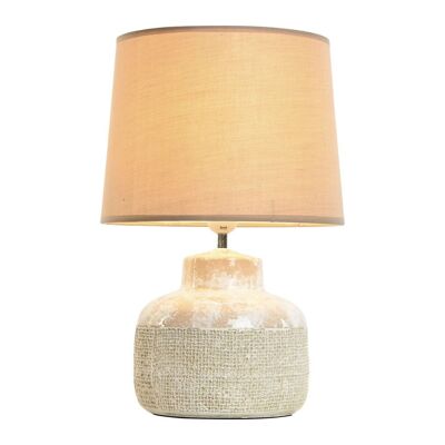 TABLE LAMP STONEWARE POLYESTER 30X30X44 BROWN LA210007