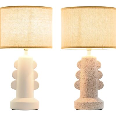 TABLE LAMP STONEWARE POLYESTER 23X23X41 2 ASSORTED. LA210011