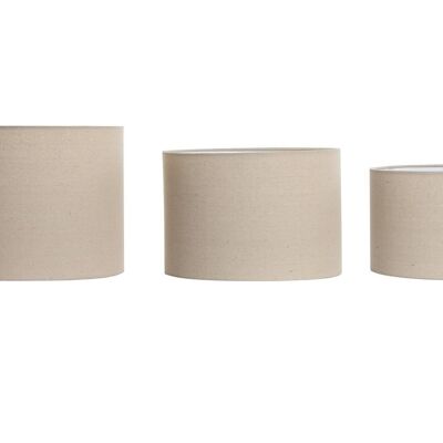 Lampshade Set 3 Linen Metal 40X40X28 E27 For Ceiling LA210014