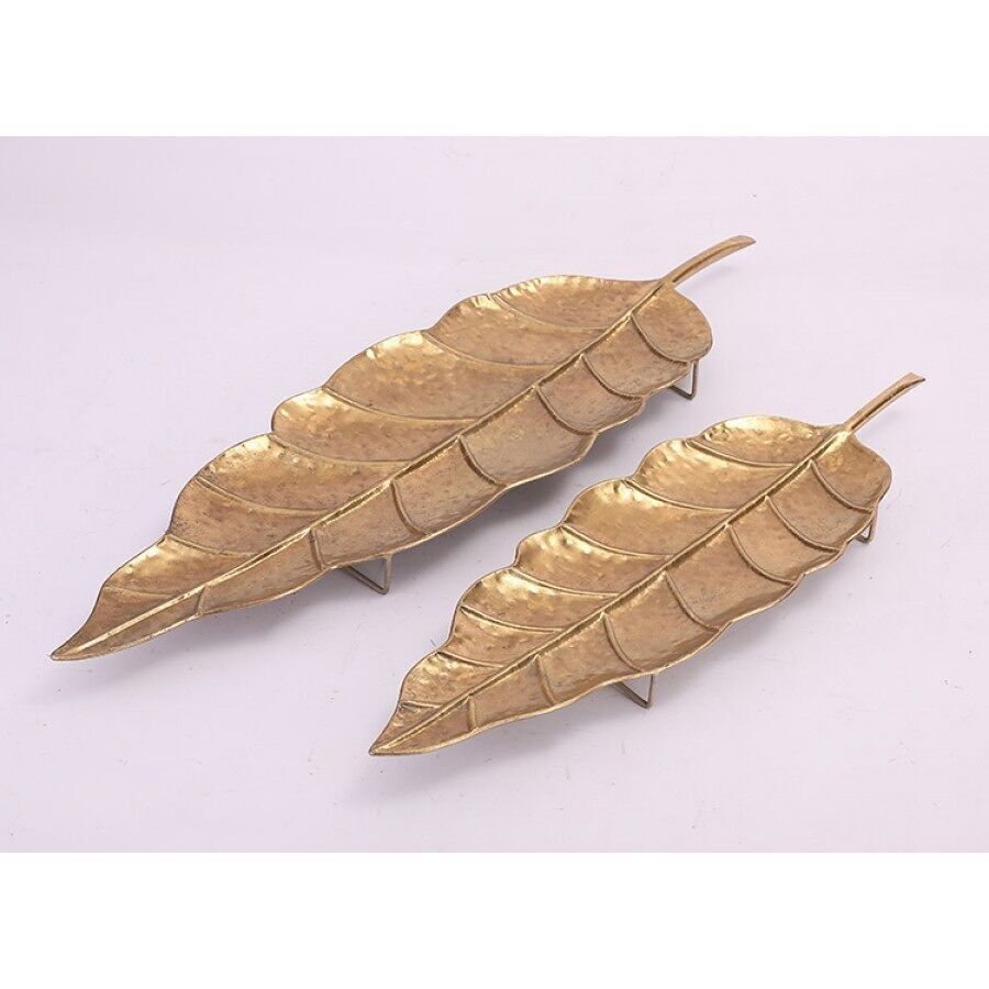 Set mit 2 Metallblattdekorationen 92,5 x 28 x 5,5 cm / 70 x 22 x 4,5 cm DF-604