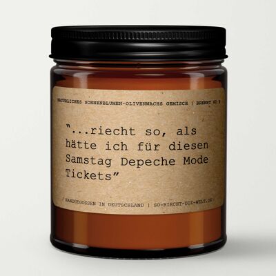 Smells Like I Have Depeche Mode Tickets Funny Candle Gift for Her Dave Gahan Martin Gift Girlfriend Gift Birthday