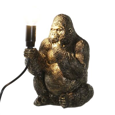 Harz-Tischlampe 18X17X23,5 Golden Gorilla LA202508
