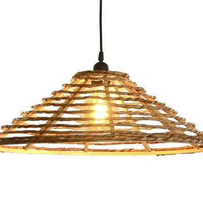 PLAFONIERA IN RATTAN 57X57X22 MARRONE NATURALE LA203111