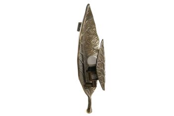 LAMPE APPLIQUE EN ALUMINIUM 21X10X46 FEUILLE DE BRONZE LA205304 3