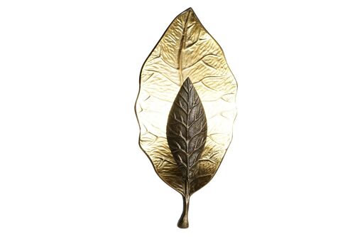 Lampara Aplique Aluminio 21X10X46 Hoja Bronce LA205304