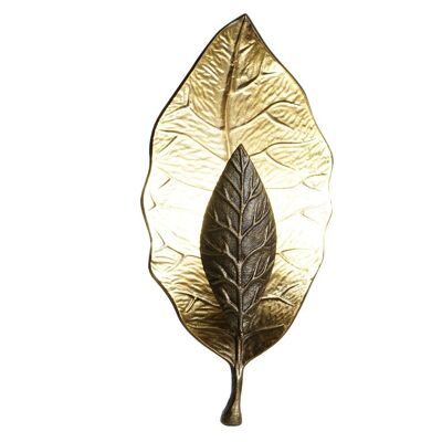 Lampara Aplique Aluminio 21X10X46 Hoja Bronce LA205304