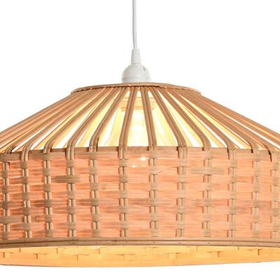 Lampada da soffitto in rattan bambù 47X47X20 Marrone Naturale LA206004