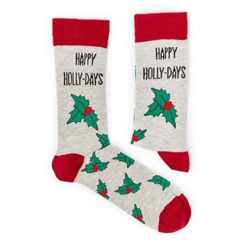 Chaussettes unisexe Happy Holly-Days 1