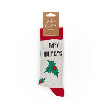 Chaussettes unisexe Happy Holly-Days 2