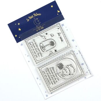2 tampons transparents "la rose" - Le Petit Prince 2